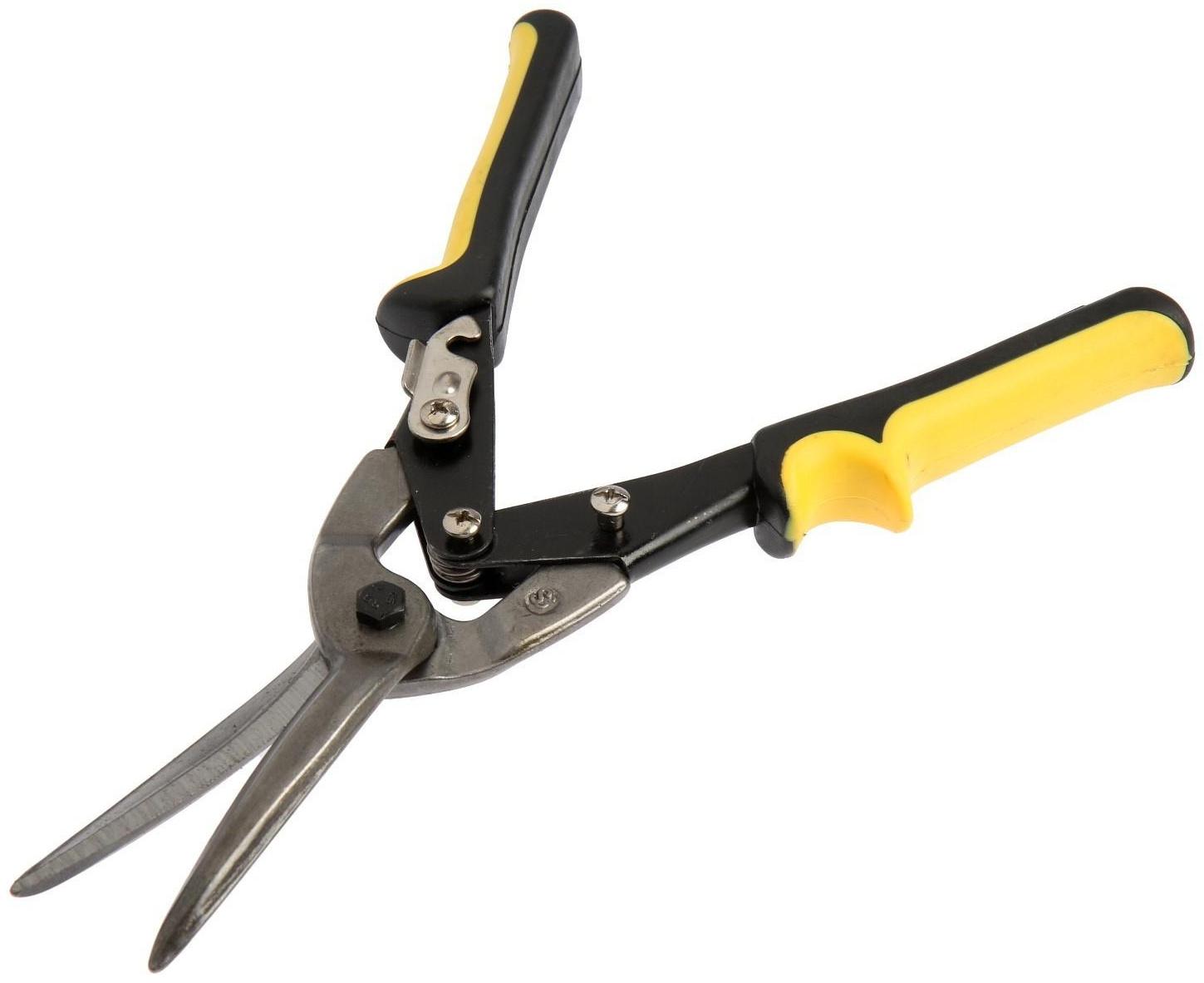 Ножницы по металлу ТУНДРА, 300 мм, 2К рукоятки, прямой рез