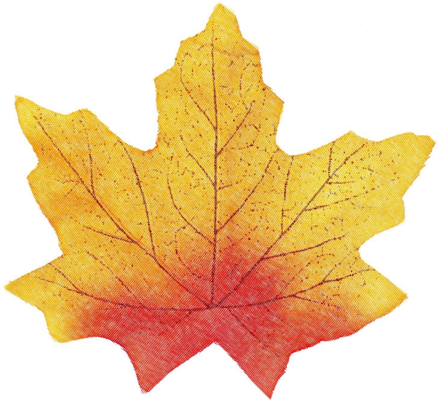 Декор «Осенний лист», набор 50 шт., жёлтый с оранжевыми концами, листик 8 × 8 см