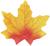 Декор «Осенний лист», набор 50 шт., жёлтый с оранжевыми концами, листик 8 × 8 см