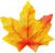 Декор «Осенний лист», набор 50 шт., жёлтый с оранжевыми концами, листик 8 × 8 см
