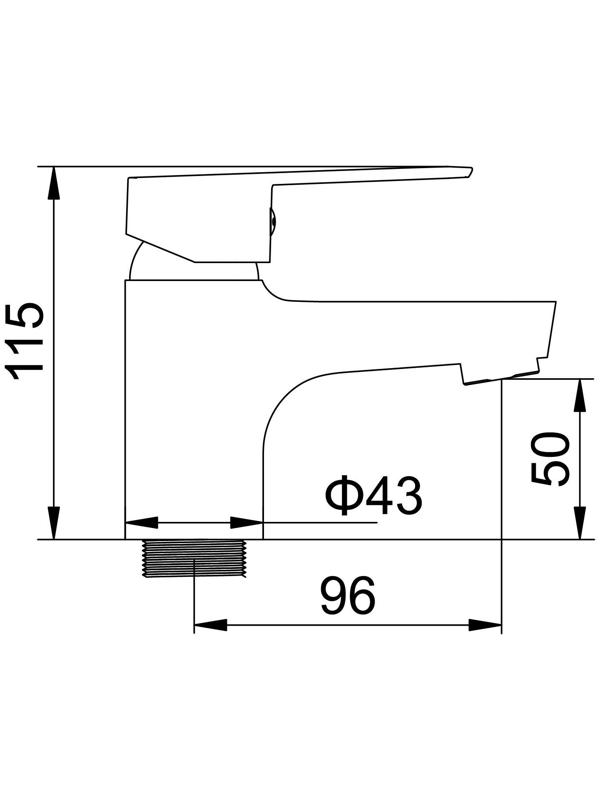 Смеситель для раковины Accoona A9065, однорычажный, хром