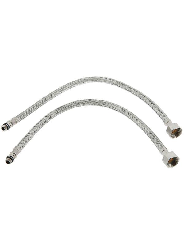 Смеситель для раковины Accoona A9482F, двухрычажный, с гайкой, черный/хром