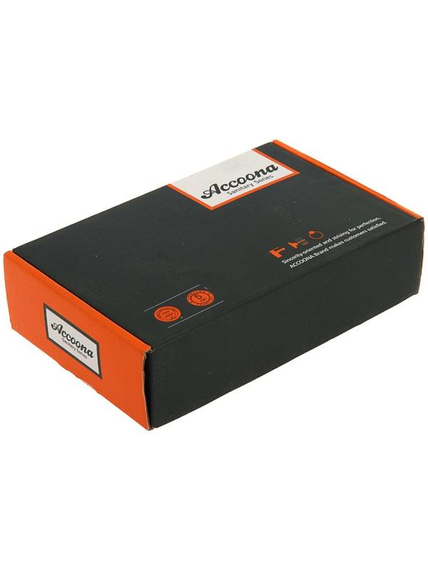 Смеситель для раковины Accoona A9482F, двухрычажный, с гайкой, черный/хром