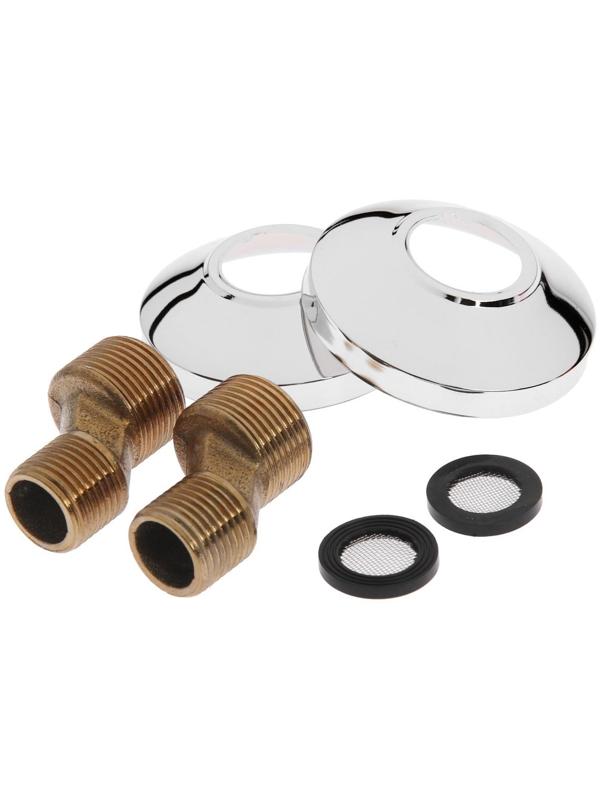 Смеситель для ванны Accoona A7182H, двухрычажный, желтый/хром