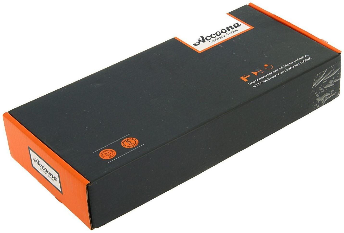 Смеситель для кухни Accoona A4882M, двухрычажный, с гибким изливом, синий/хром