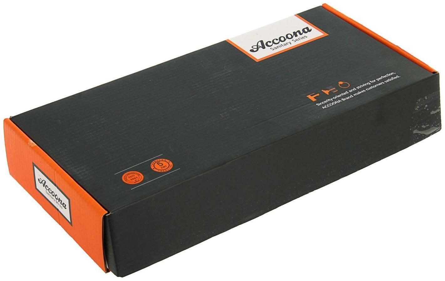 Смеситель для кухни Accoona A4882N, двухрычажный, с гибким изливом, красный/хром