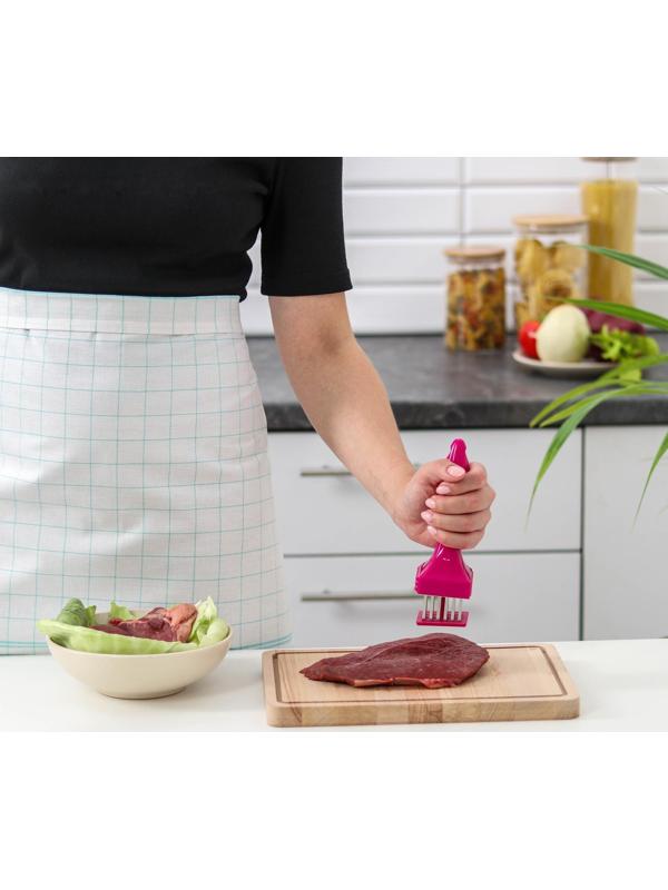 Тендерайзер для мяса Доляна, 18,5 см, цвет МИКС