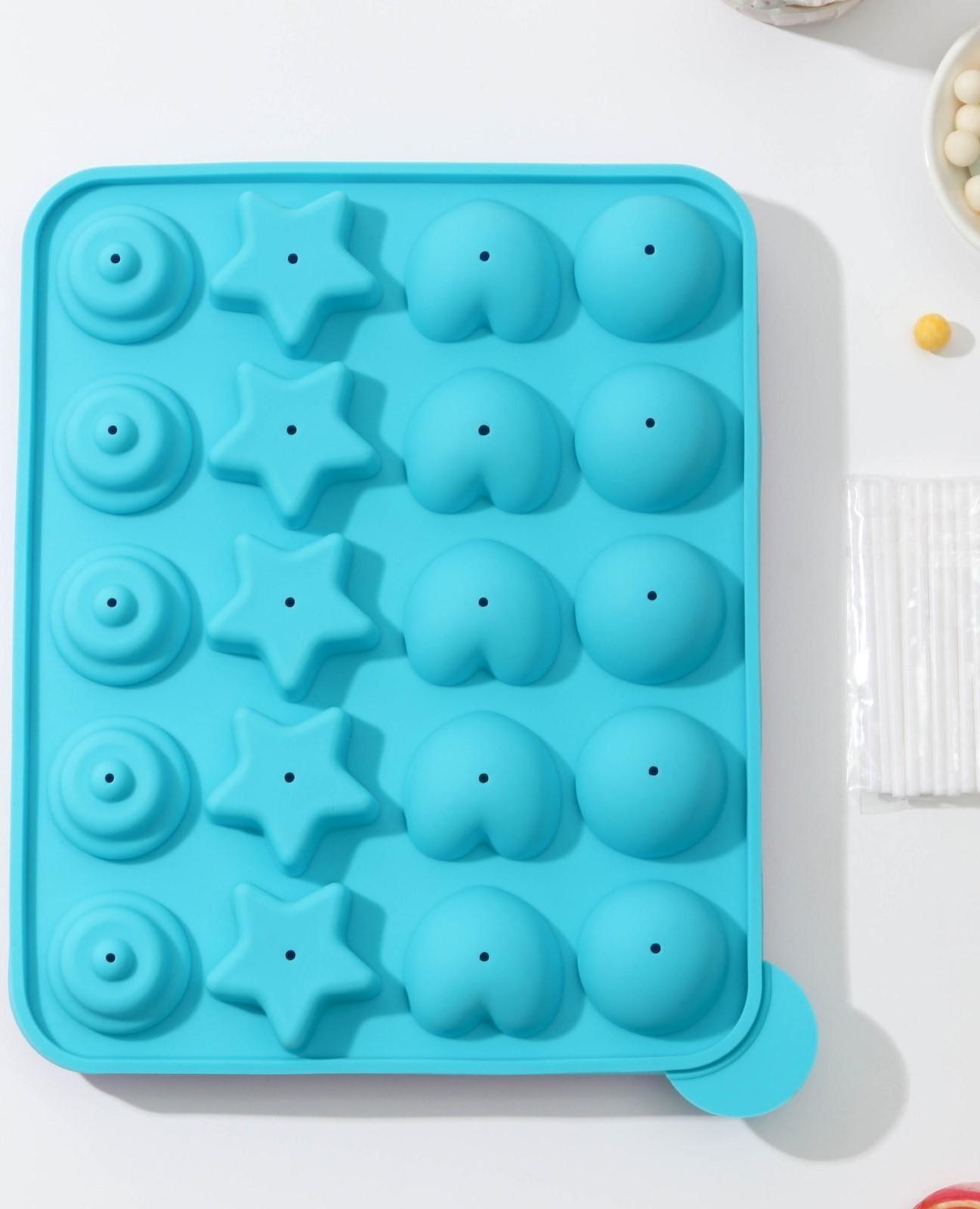 Форма для леденцов «Сладости-радости», 23×19×3 см, 20 ячеек, с палочками