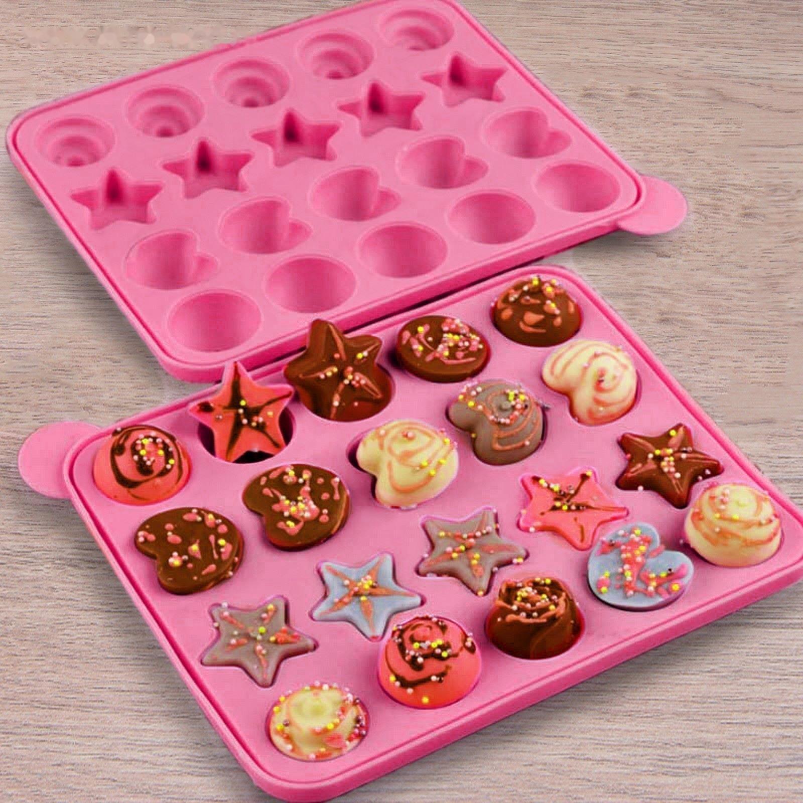 Форма для леденцов «Сладости-радости», 23×19×3 см, 20 ячеек, с палочками