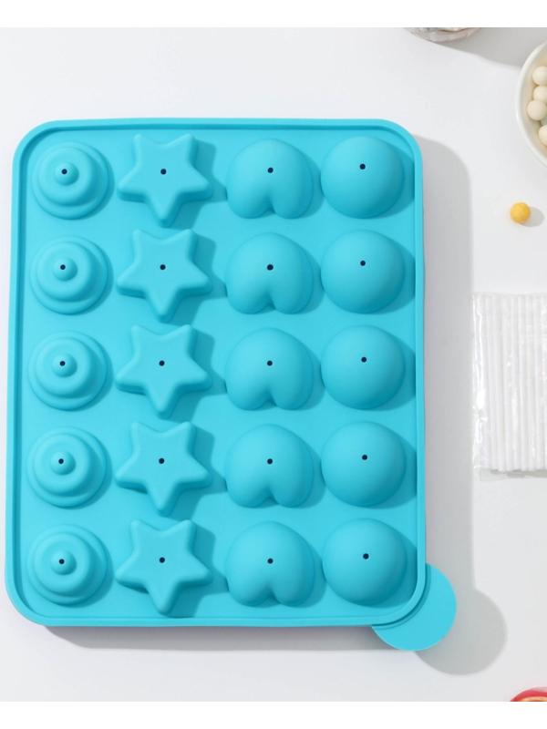 Форма для леденцов «Сладости-радости», 23×19×3 см, 20 ячеек, с палочками