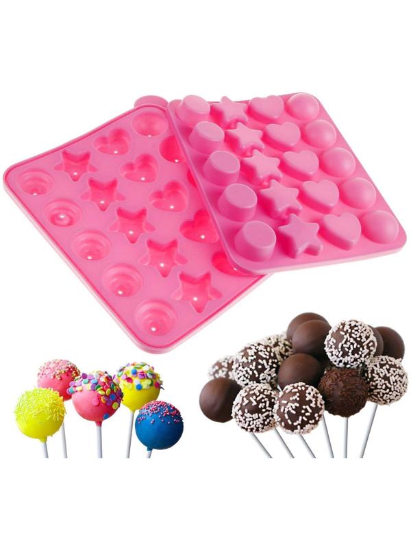 Форма для леденцов «Сладости-радости», 23×19×3 см, 20 ячеек, с палочками