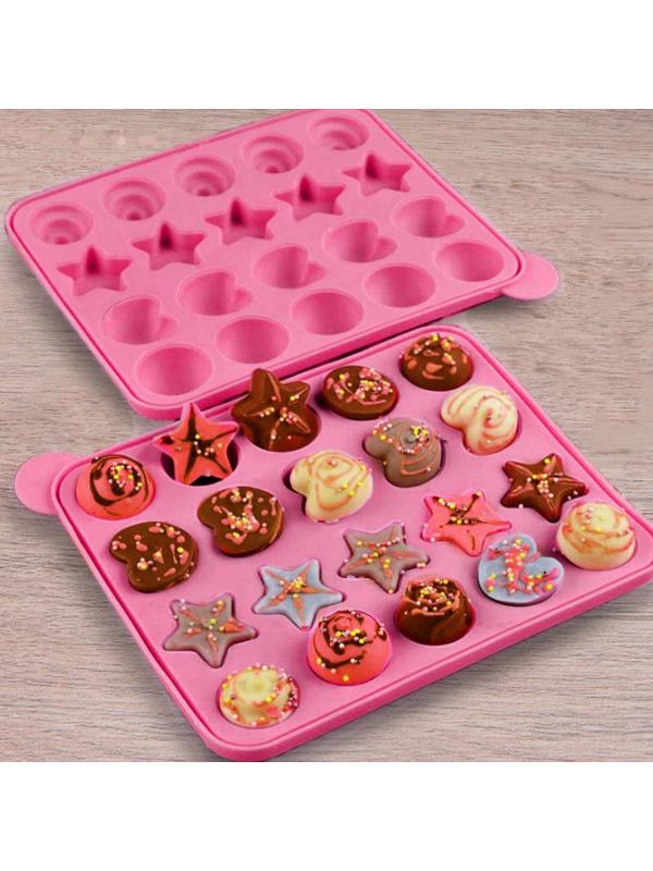 Форма для леденцов «Сладости-радости», 23×19×3 см, 20 ячеек, с палочками