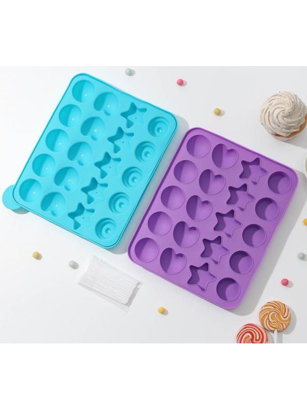 Форма для леденцов «Сладости-радости», 23×19×3 см, 20 ячеек, с палочками