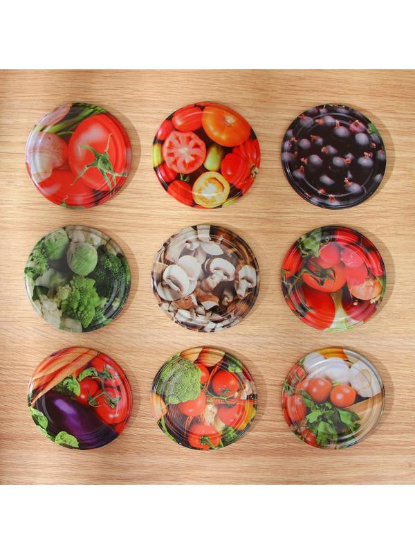 Крышка для консервирования «Элит», СКО-82 мм, лакированная, упаковка 50 шт, цвет МИКС