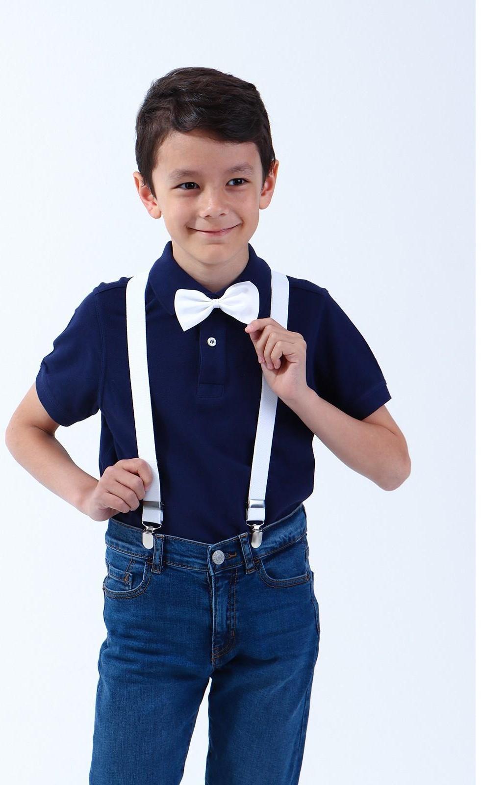 Подтяжки детские, ширина - 2,5 см, цвет белый