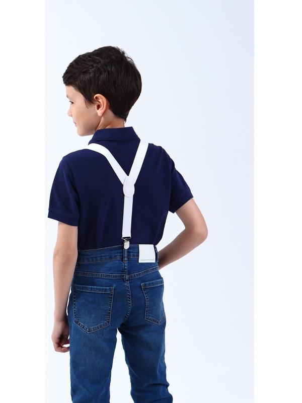 Подтяжки детские, ширина - 2,5 см, цвет белый