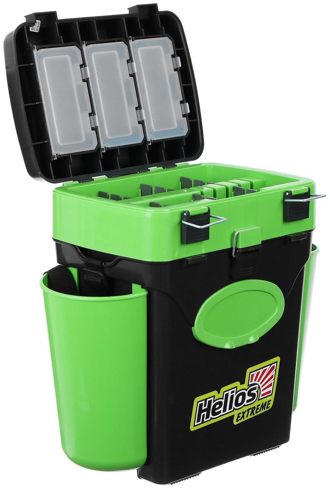 Ящик зимний Helios FishBox 10 л, цвет зелёный