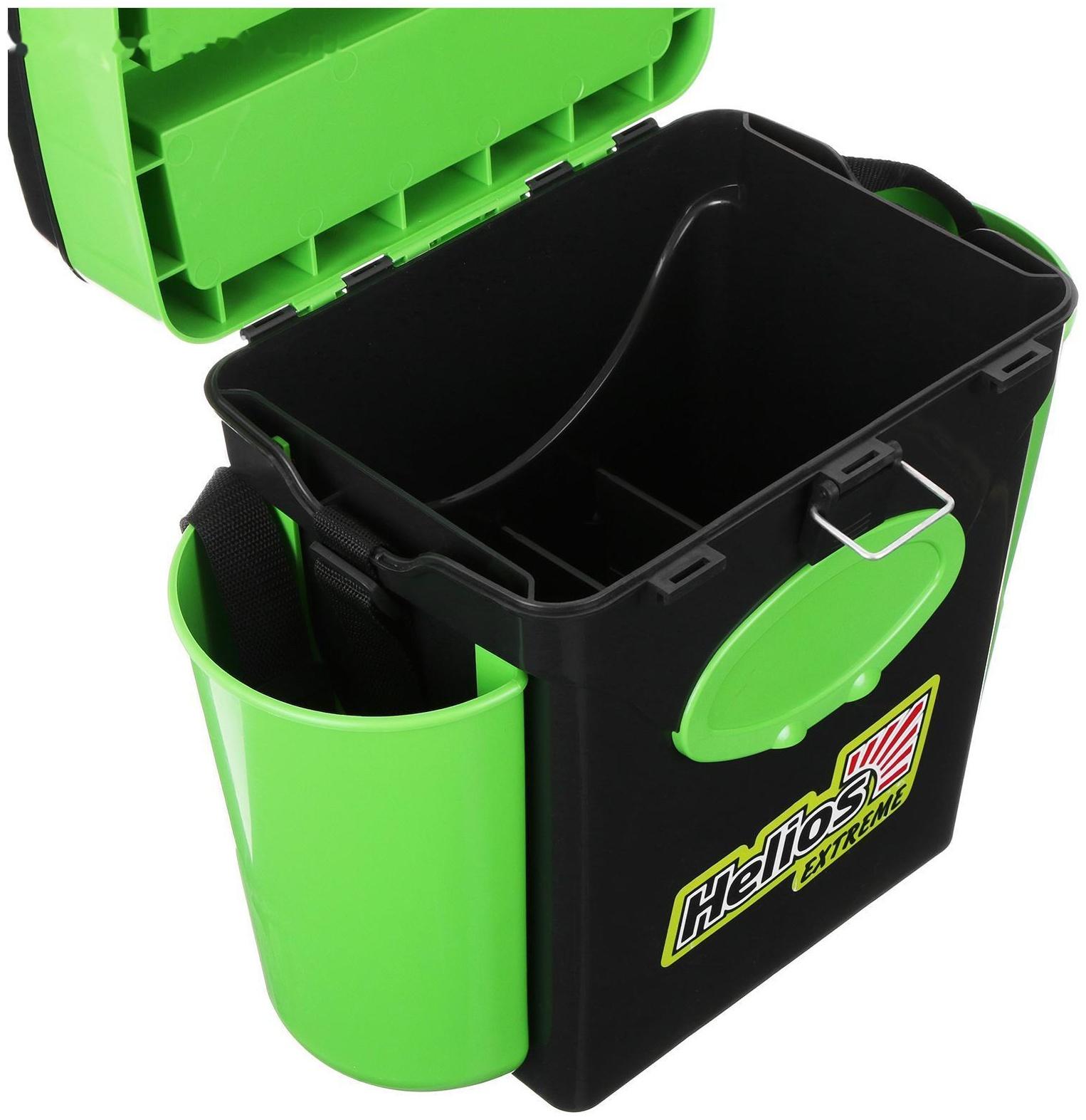 Ящик зимний Helios FishBox 10 л, цвет зелёный