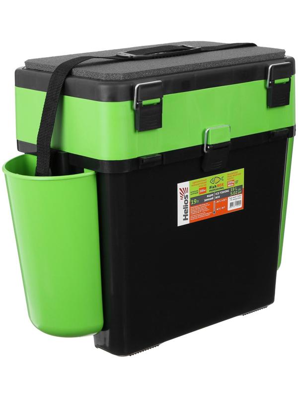 Ящик зимний Helios FishBox 19 л, цвет зелёный