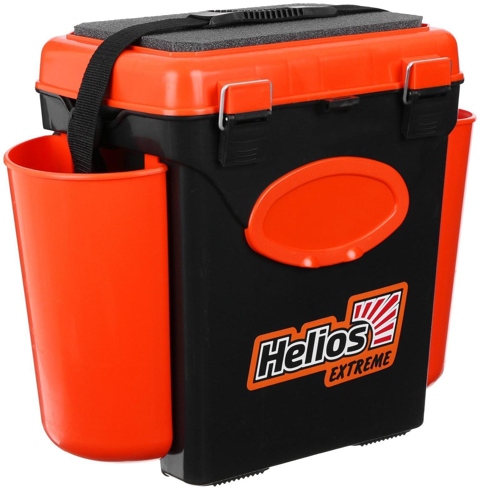 Ящик зимний Helios FishBox 10 л, односекционный, цвет оранжевый