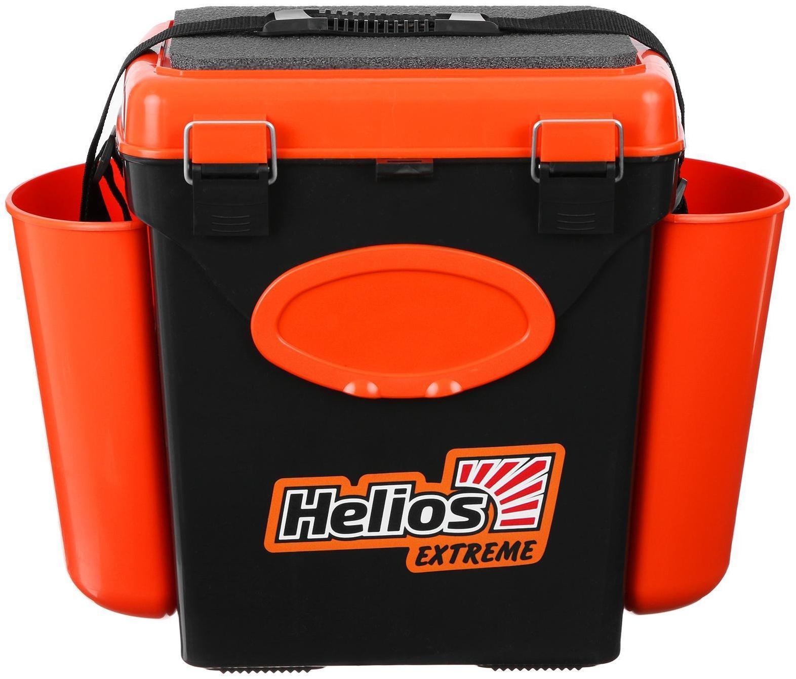 Ящик зимний Helios FishBox 10 л, односекционный, цвет оранжевый