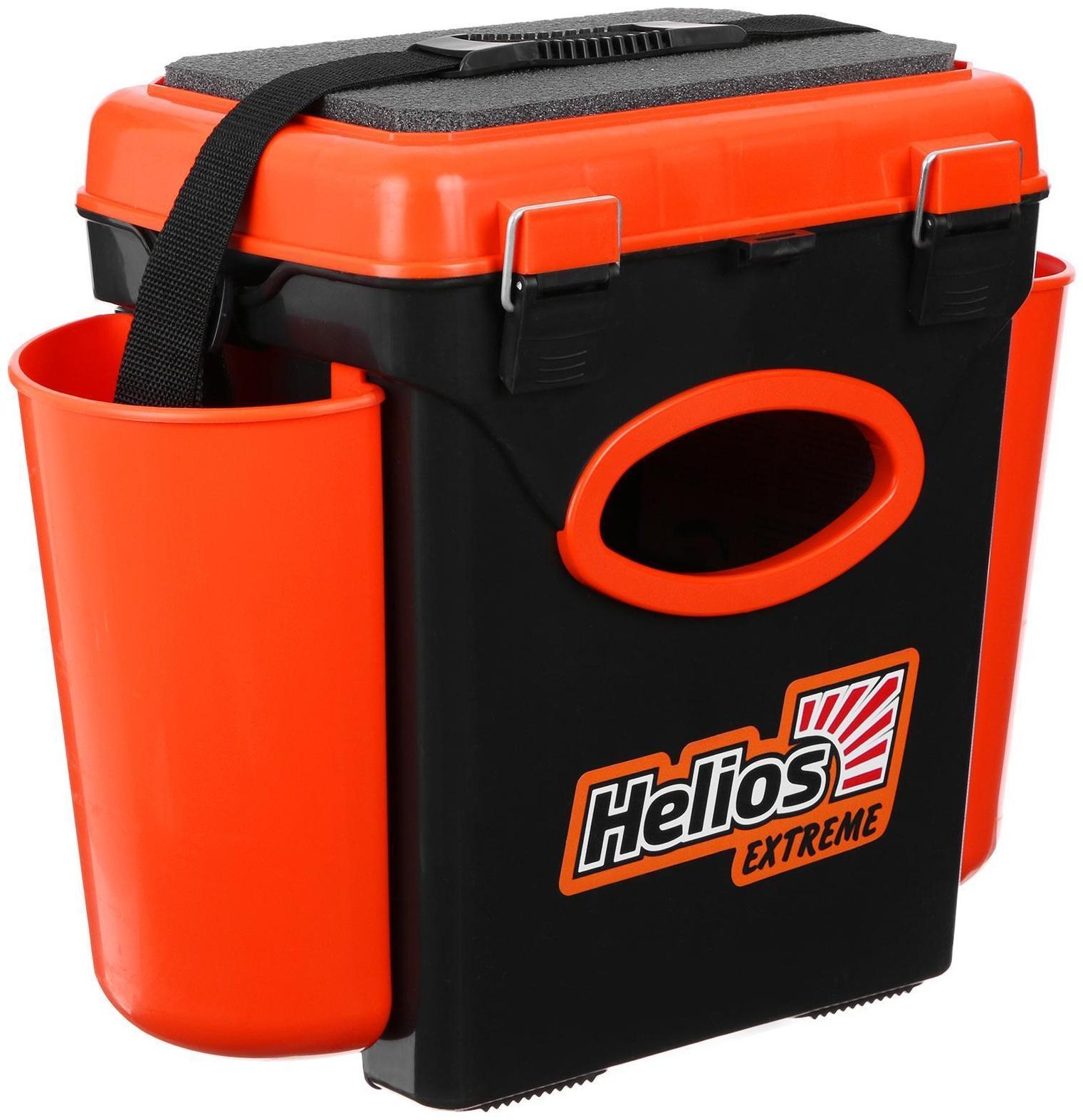 Ящик зимний Helios FishBox 10 л, односекционный, цвет оранжевый