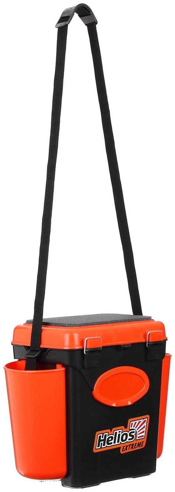 Ящик зимний Helios FishBox 10 л, односекционный, цвет оранжевый