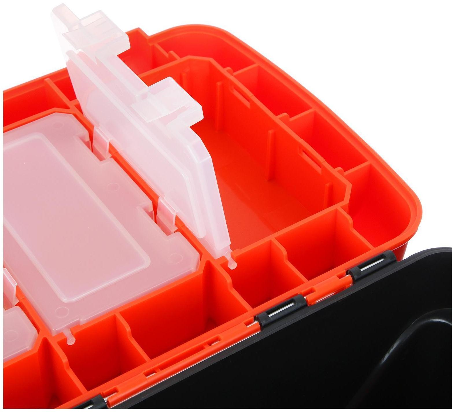 Ящик зимний Helios FishBox 10 л, односекционный, цвет оранжевый