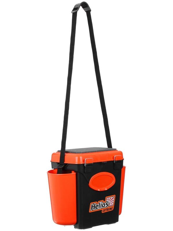 Ящик зимний Helios FishBox 10 л, односекционный, цвет оранжевый