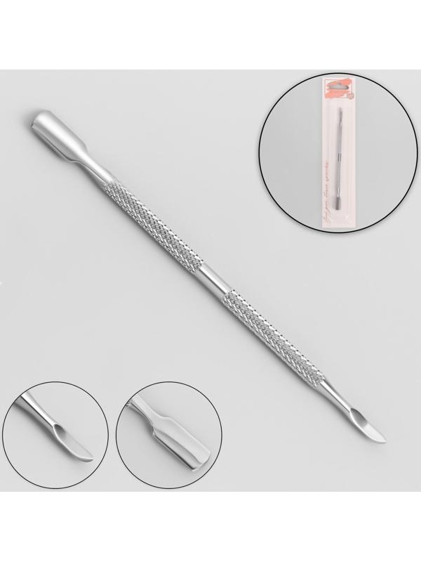 Шабер двусторонний, лопатка вогнутая, 13 см, на блистере, цвет серебристый