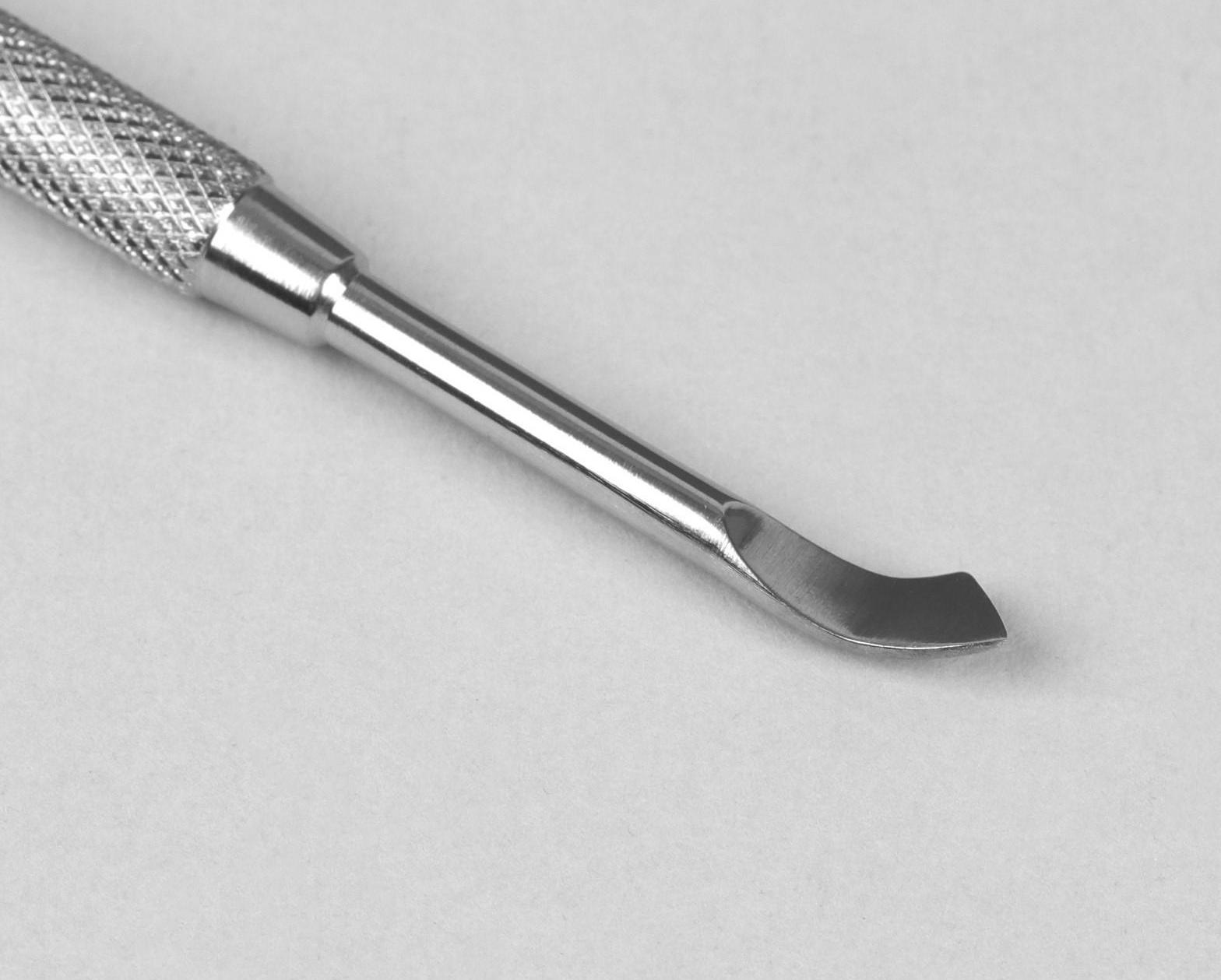 Шабер двусторонний, лопатка вогнутая, топорик, 13,5 см, на блистере, цвет серебристый