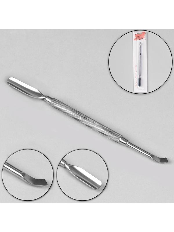 Шабер двусторонний, лопатка вогнутая, топорик, 13,5 см, на блистере, цвет серебристый