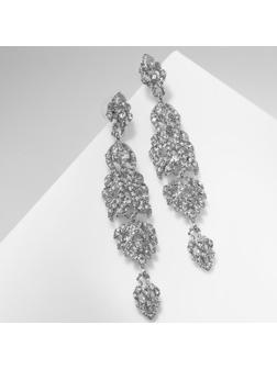 Серьги висячие со стразами 