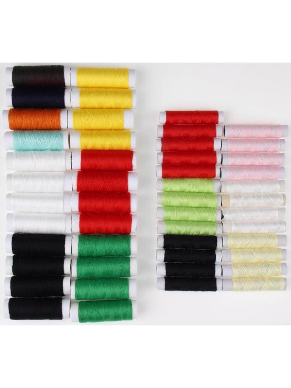 Швейный набор, 75 предметов, в трёхъярусном боксе, 16 × 15 × 12,5 см, цвет МИКС