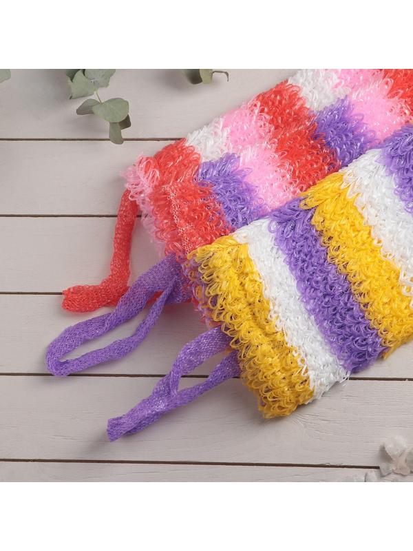 Мочалка-лента для тела «Медведь», 40×13 см, цвет МИКС