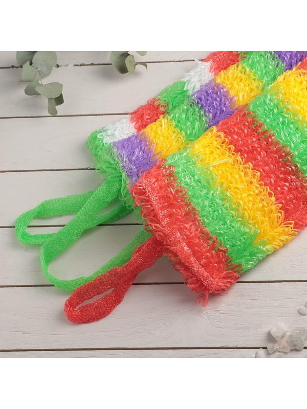 Мочалка-лента для тела «Медведь», 40×13 см, цвет МИКС