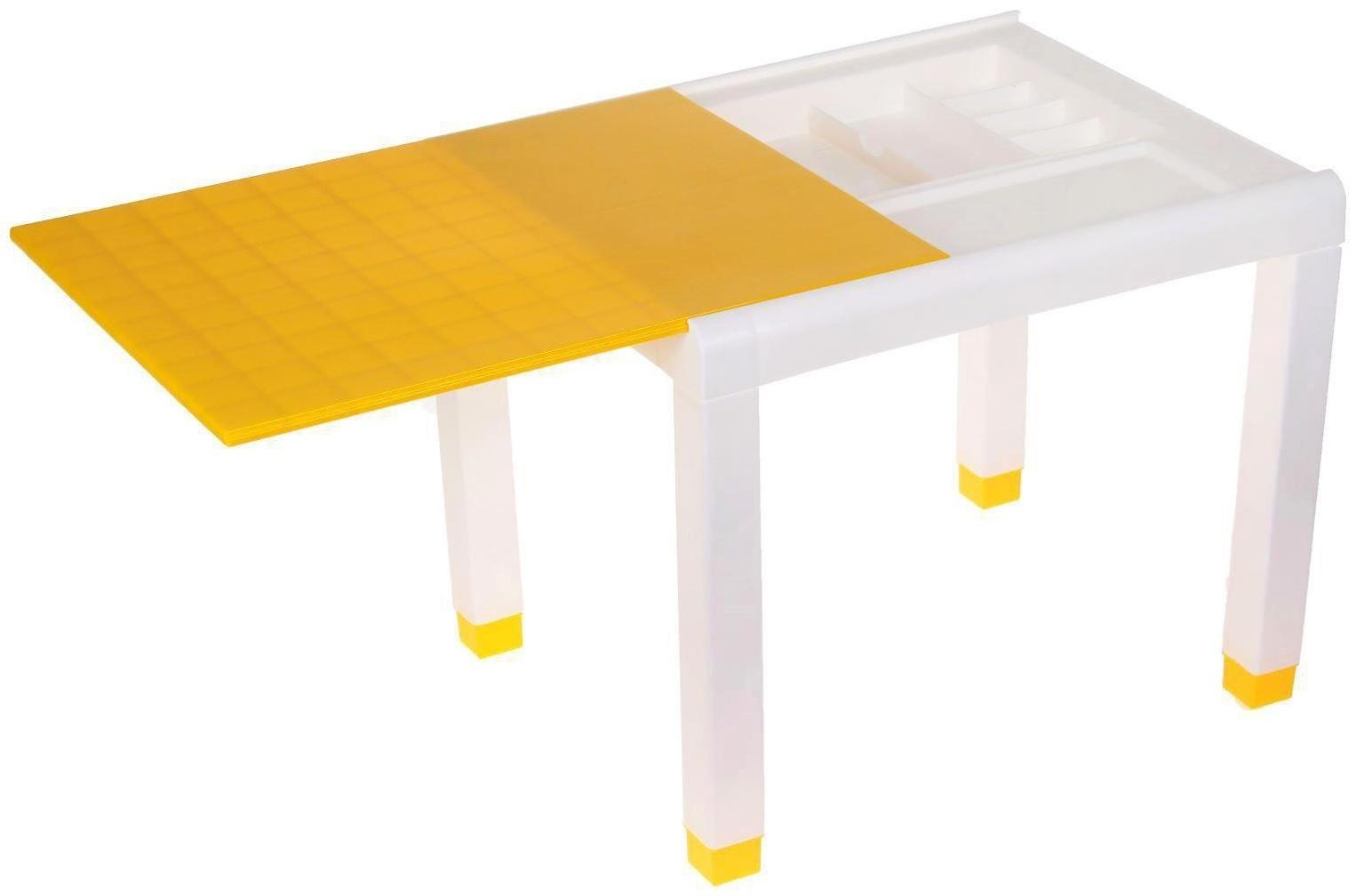 Стол детский, 600х500х490 мм, цвет желтый