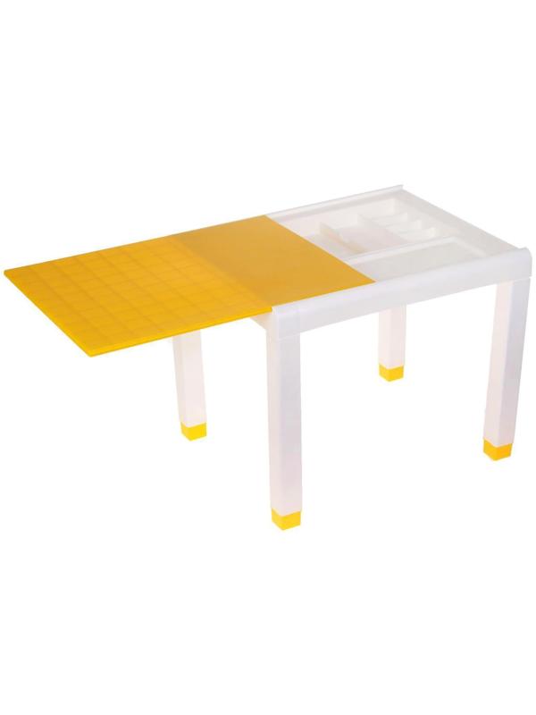 Стол детский, 600х500х490 мм, цвет желтый