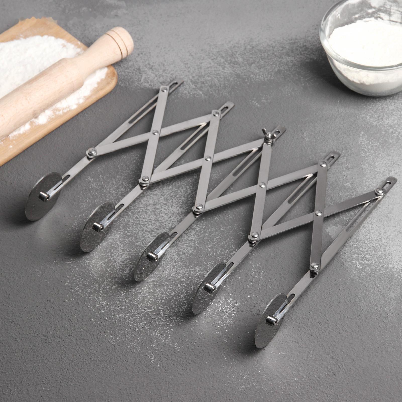 Тесторезка растяжимая, 5 дисков, 24,5×5 см