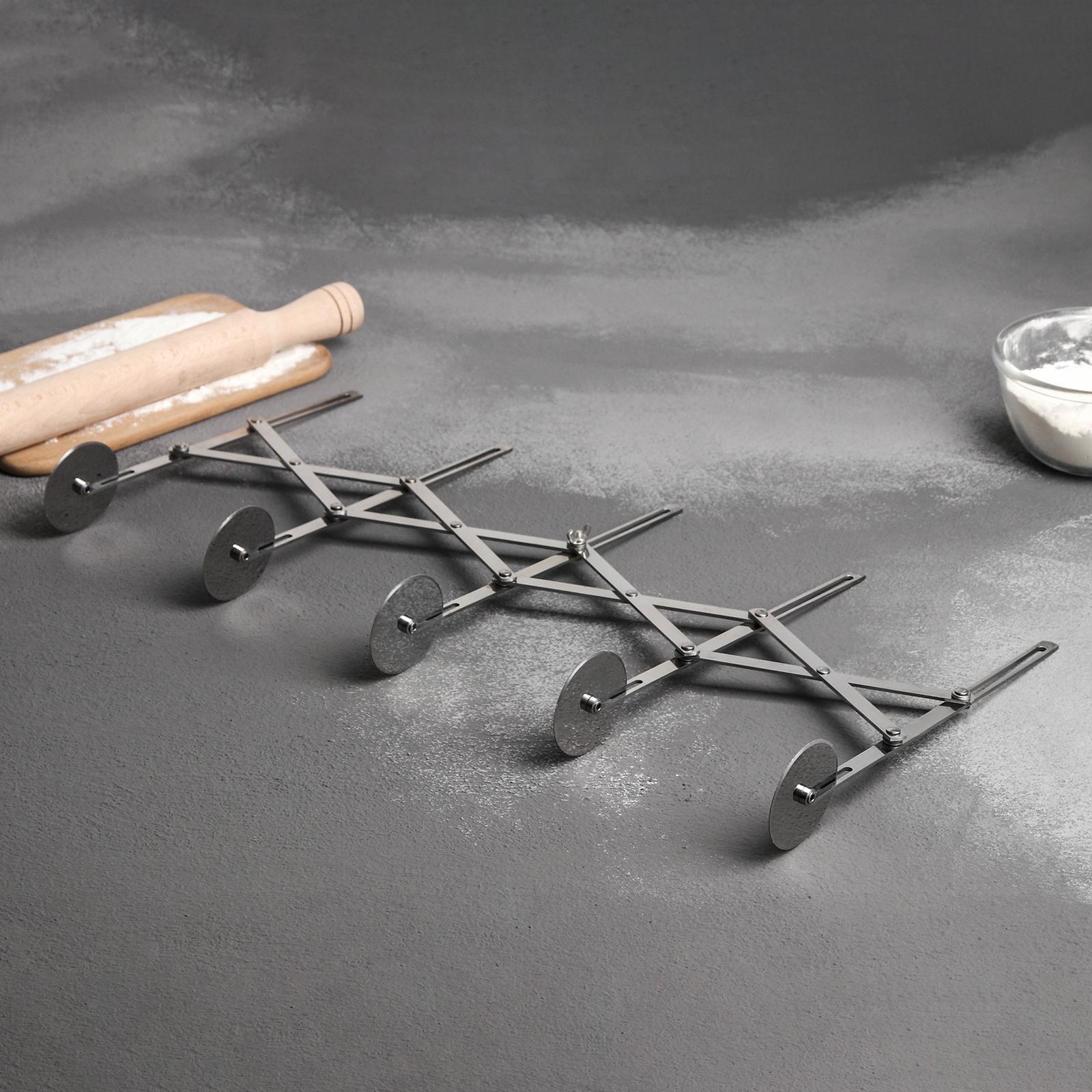 Тесторезка растяжимая, 5 дисков, 24,5×5 см