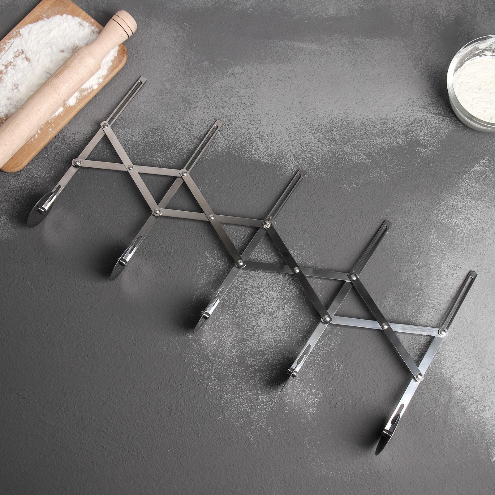 Тесторезка растяжимая, 5 дисков, 24,5×5 см