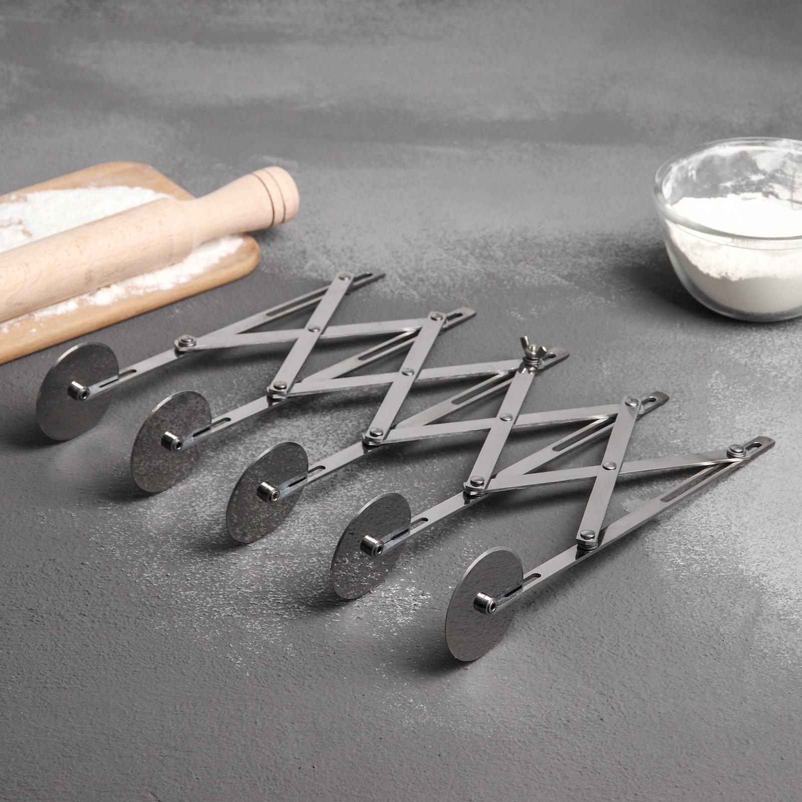 Тесторезка растяжимая, 5 дисков, 24,5×5 см