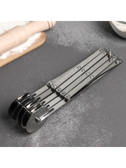 Тесторезка растяжимая, 5 дисков, 24,5×5 см