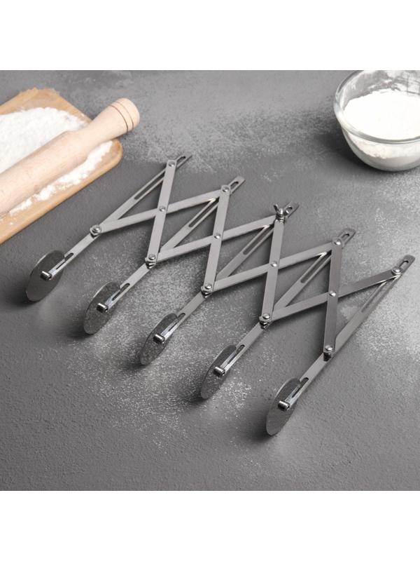 Тесторезка растяжимая, 5 дисков, 24,5×5 см