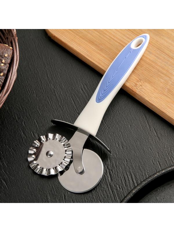 Нож для пиццы и теста Доляна Style, 18,5 см, ручка sоft tоuch, цвет МИКС