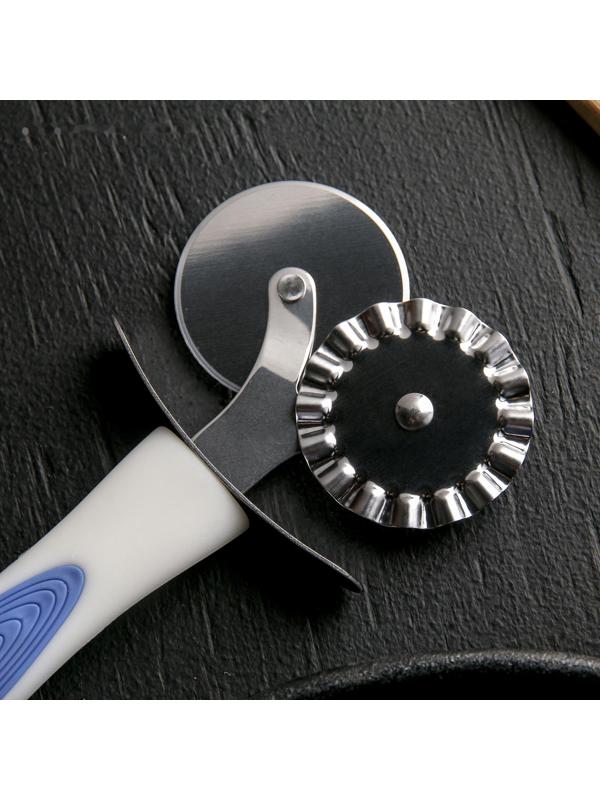 Нож для пиццы и теста Доляна Style, 18,5 см, ручка sоft tоuch, цвет МИКС