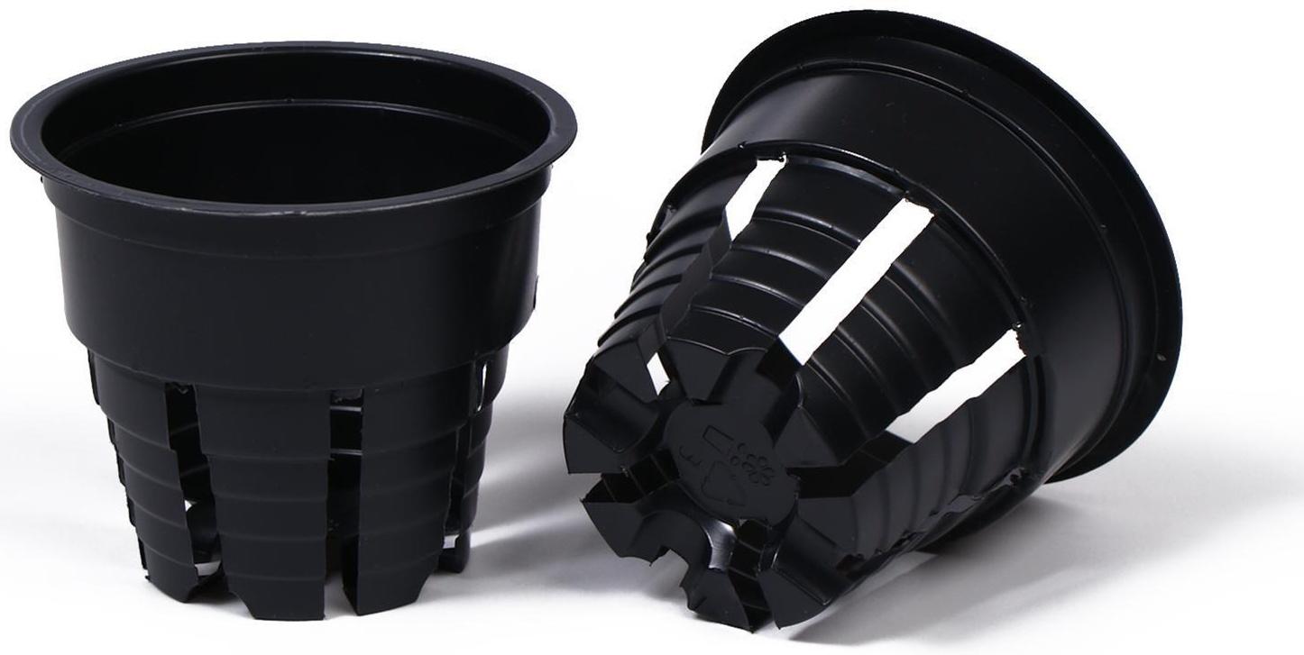 Горшок для рассады, 80 мл, 6 × 6 × 5.5 см, чёрный, Greengo
