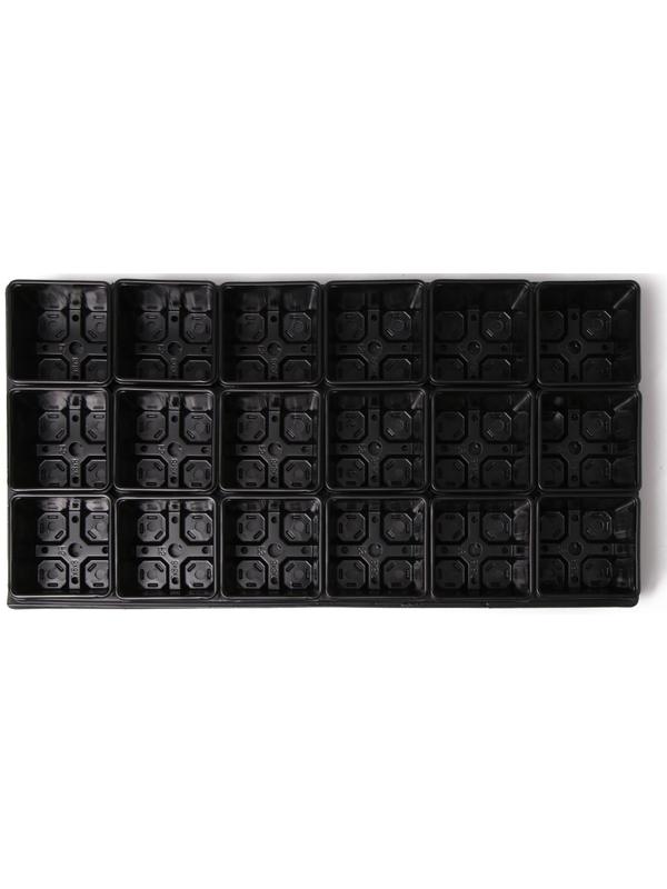 Набор для рассады: стаканы по 320 мл (18 шт.), поддон 51 × 26 см, Greengo