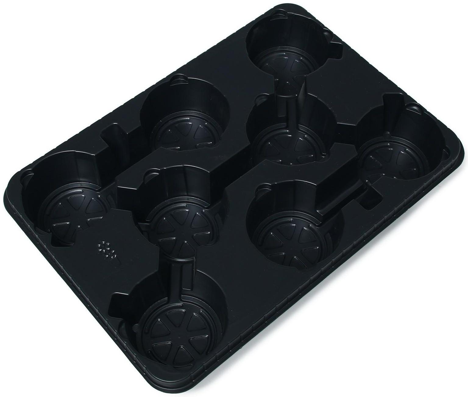 Набор для рассады: стаканы по 520 мл (8 шт.), поддон 40 × 30 см, чёрный, Greengo