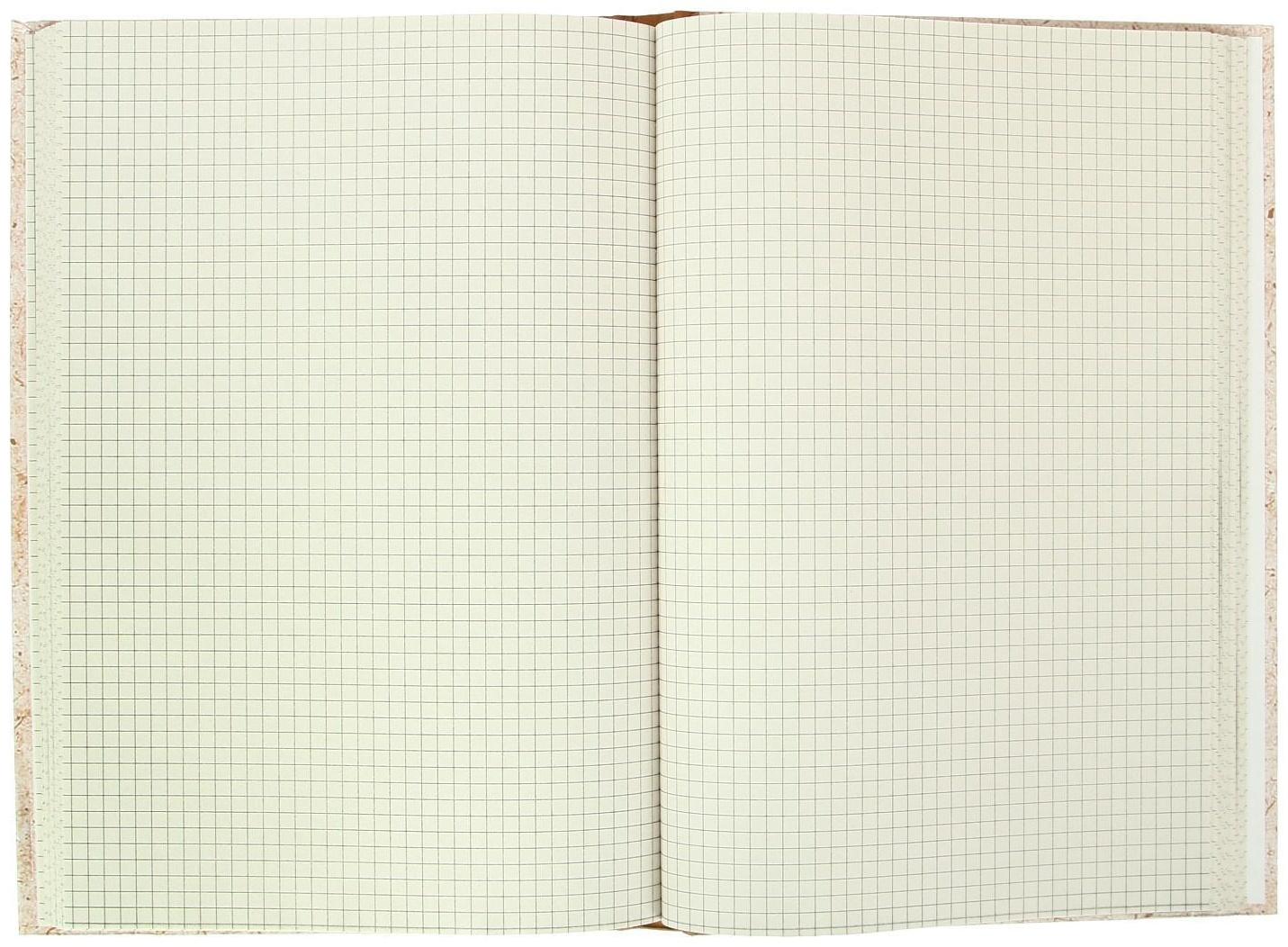 Книга учета А4, 96л 200x290 мм, клетка, обложка крафт, блок газетный